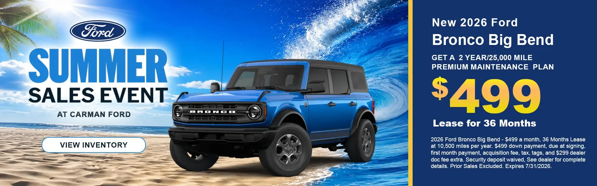 New 2026 Ford Bronco Special
